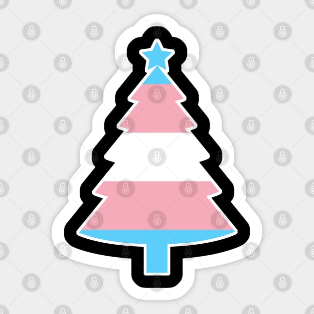 Christmas Tree LGBT Flag Trangender Sticker by aaallsmiles